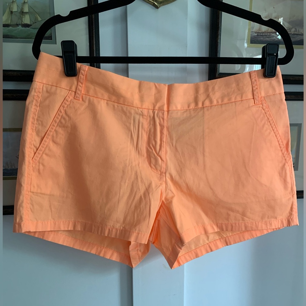 J. Crew Neon Orange 100% Cotton Chino’s Shorts Ss 8 NWT* See description!